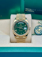 Rolex Day-Date 40 Green Dial 18K Yellow Gold President