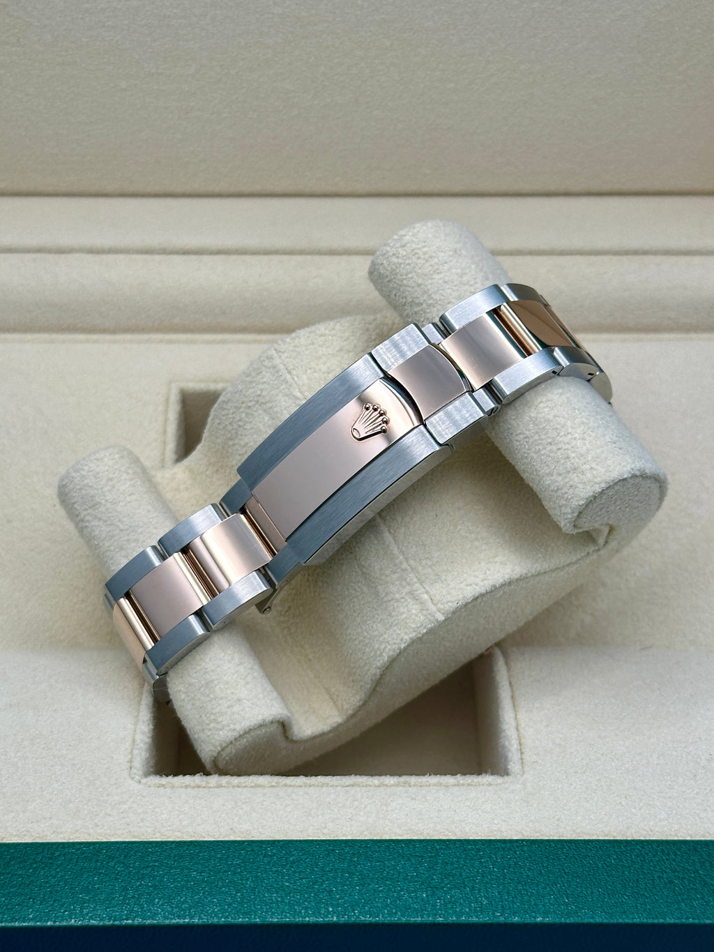 Rolex Steel and Everose Rolesor Datejust 41  - Slate Gray Green Roman Dial - Oyster Bracelet - 126331 slgro