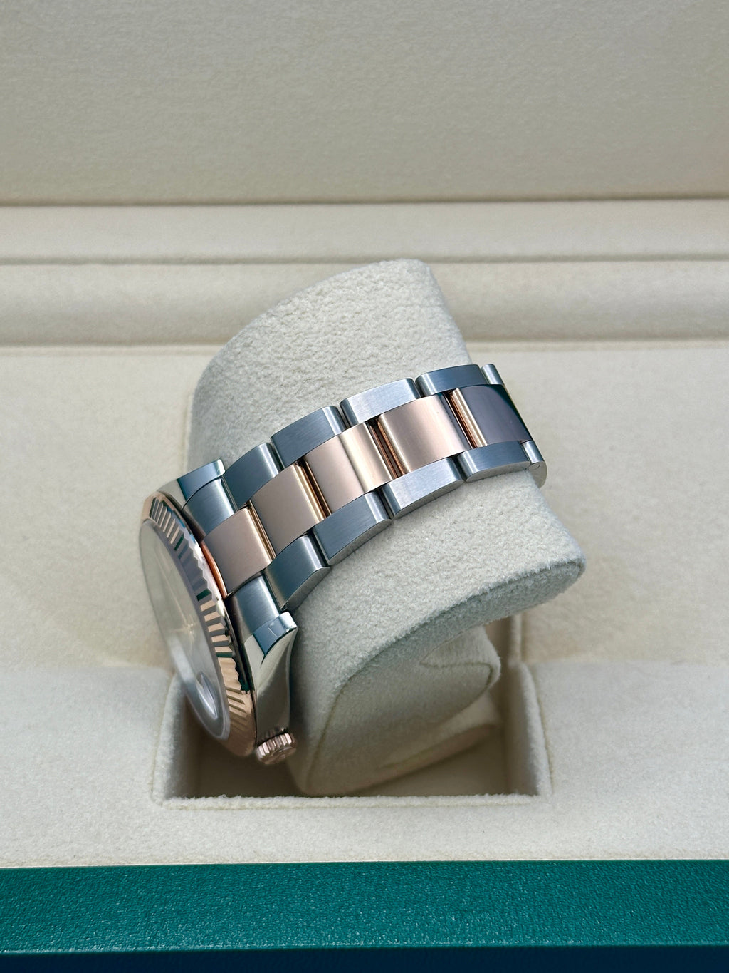 Rolex Steel and Everose Rolesor Datejust 41  - Slate Gray Green Roman Dial - Oyster Bracelet - 126331 slgro