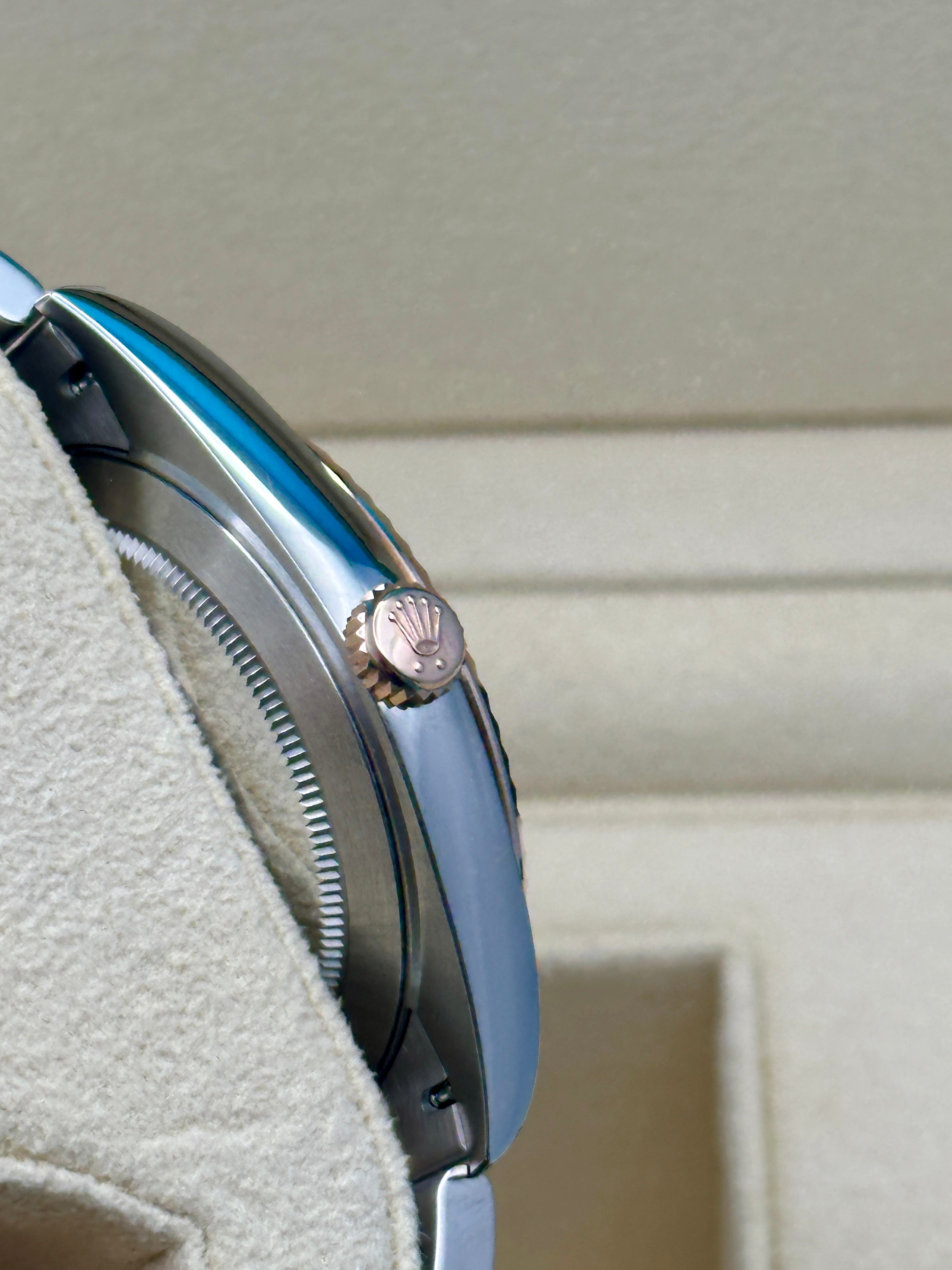 Rolex Steel and Everose Rolesor Datejust 41  - Slate Gray Green Roman Dial - Oyster Bracelet - 126331 slgro
