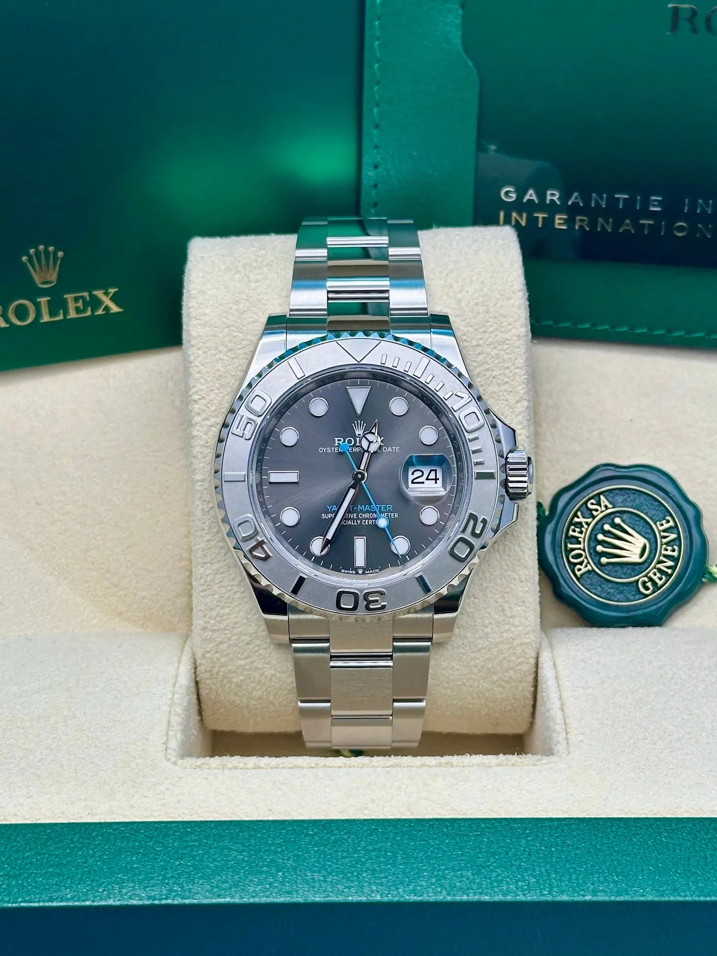 Rolex Steel and Platinum Yacht-Master 40  - Dark Rhodium Dial - 3235 Movement - 126622 dkrh
