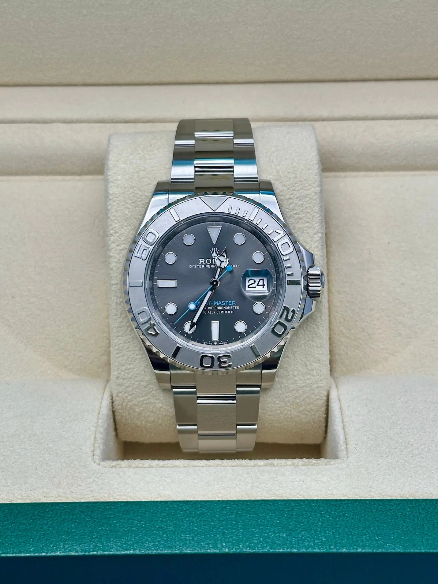 Rolex Steel and Platinum Yacht-Master 40  - Dark Rhodium Dial - 3235 Movement - 126622 dkrh
