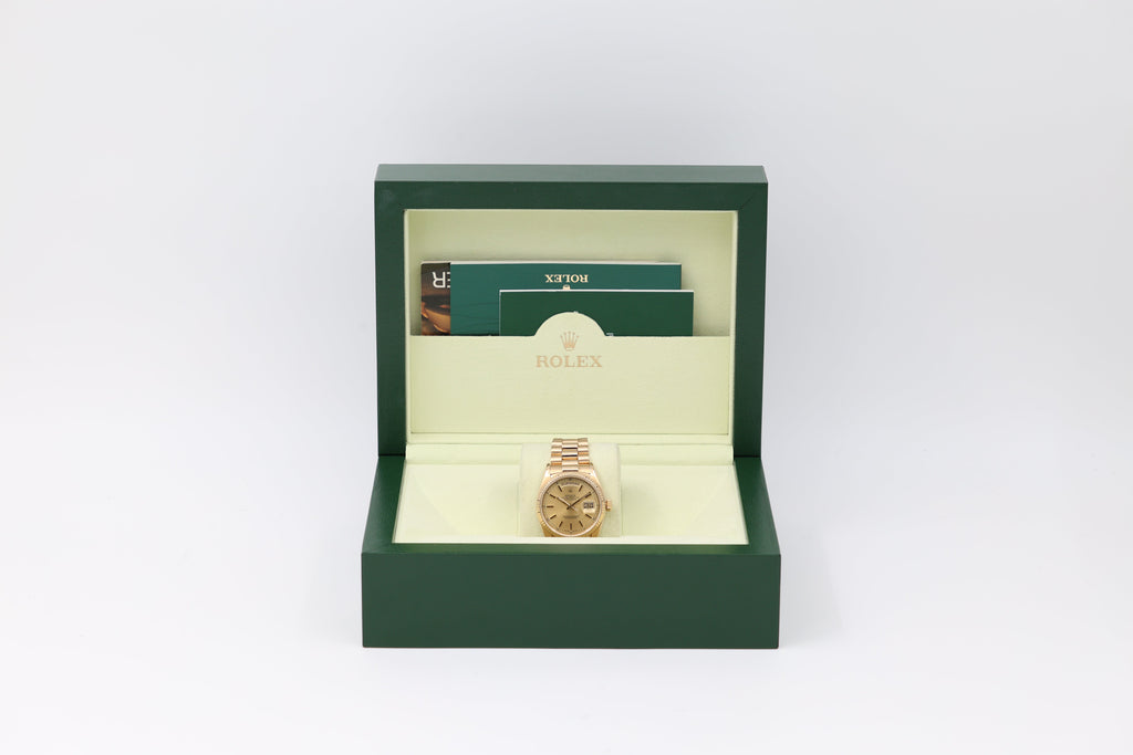 Rolex - Day-Date - Champagne Stick Dial - 18038 - Circa 1985