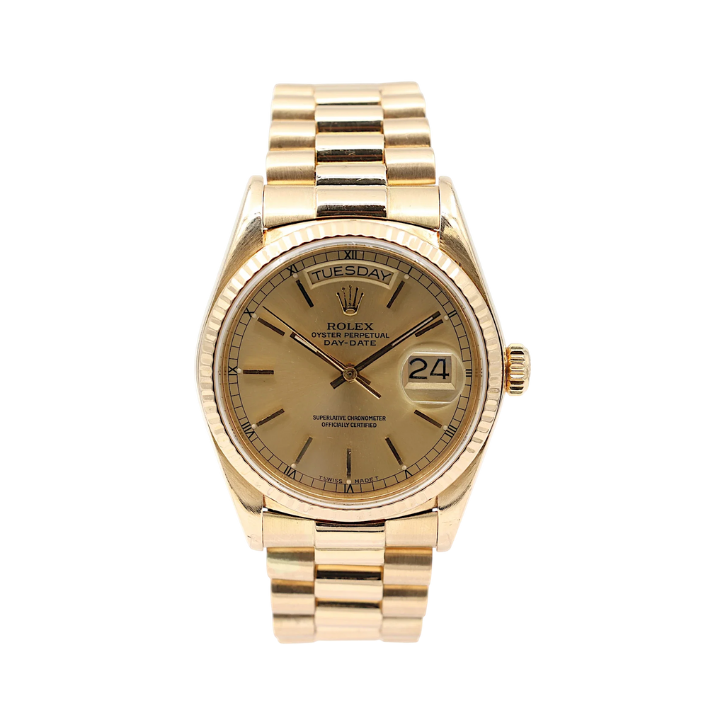 Rolex - Day-Date - Champagne Stick Dial - 18038 - Circa 1985