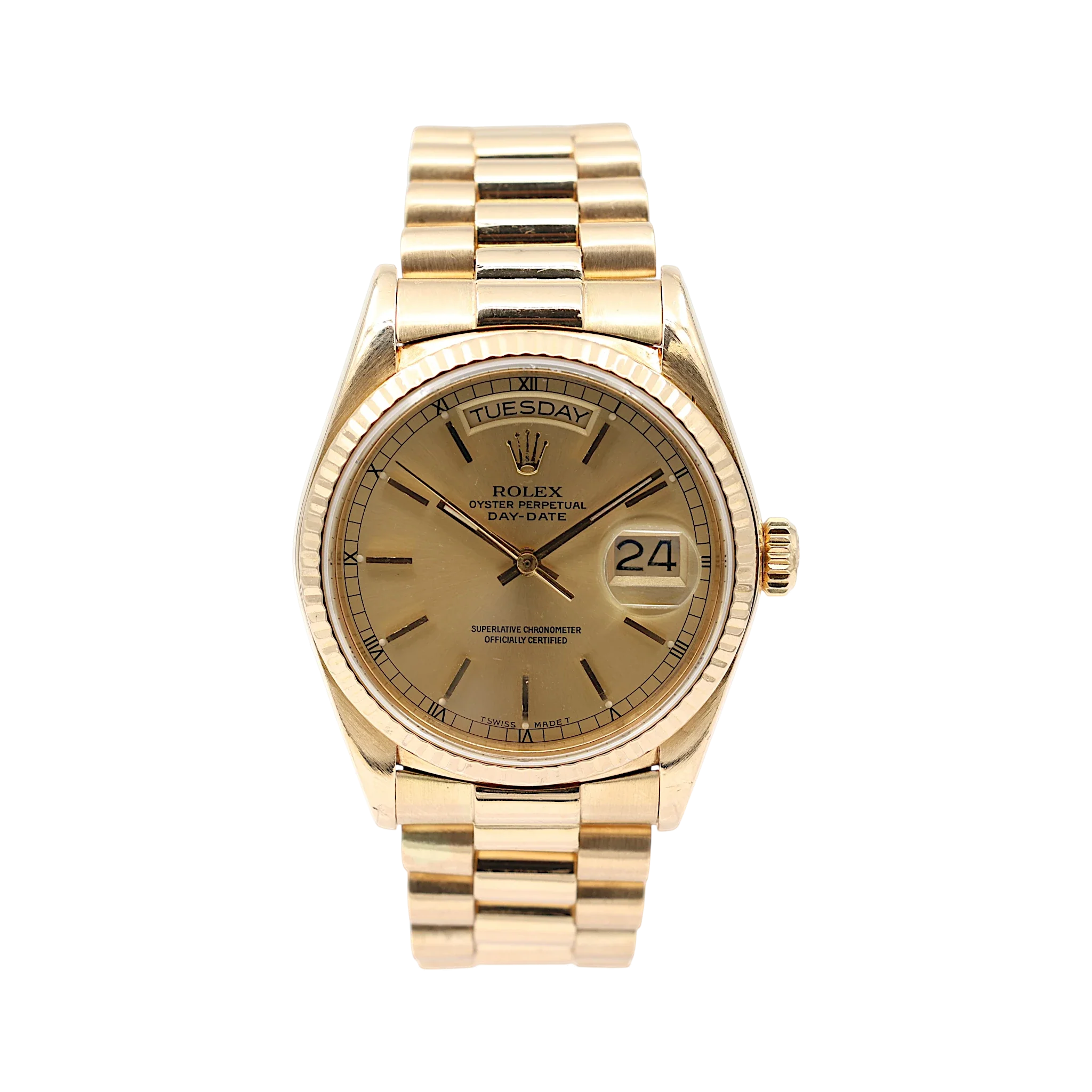 Rolex - Day-Date - Champagne Stick Dial - 18038 - Circa 1985