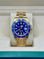 Rolex Yellow Gold Submariner Date  - Blue Bezel - Blue Dial - 126618LB