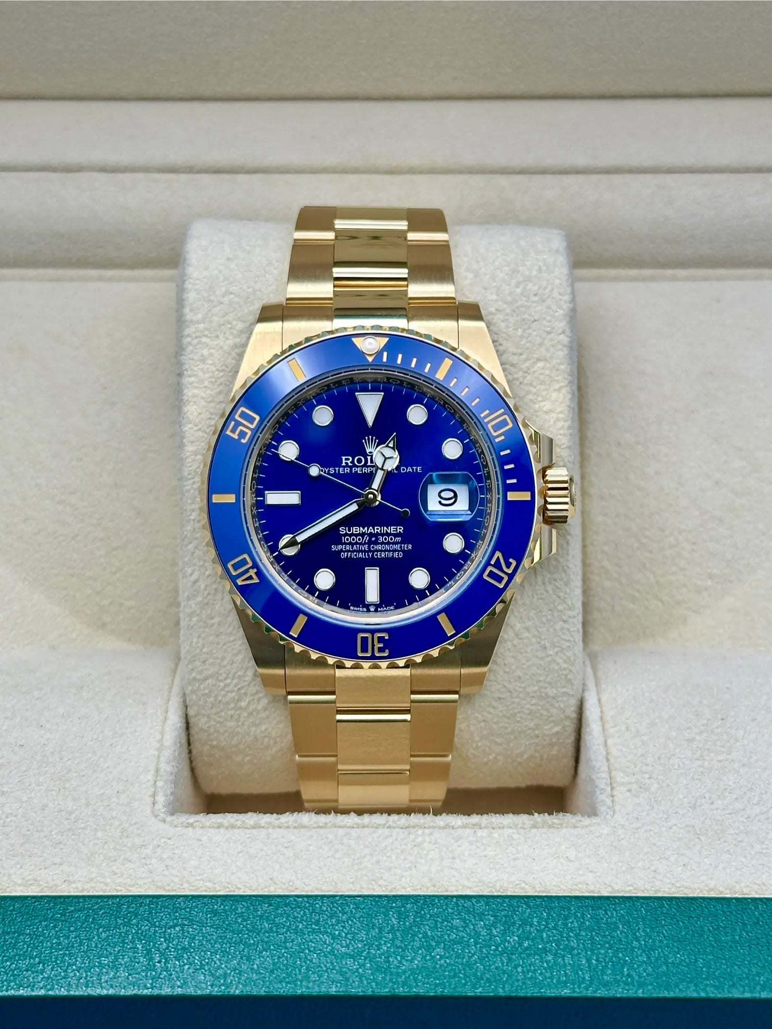 Rolex Yellow Gold Submariner Date  - Blue Bezel - Blue Dial - 126618LB