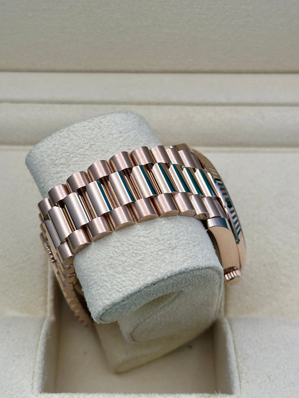 Rolex Everose Gold Day-Date 40 - Slate Dial - President Bracelet - 228235 slate