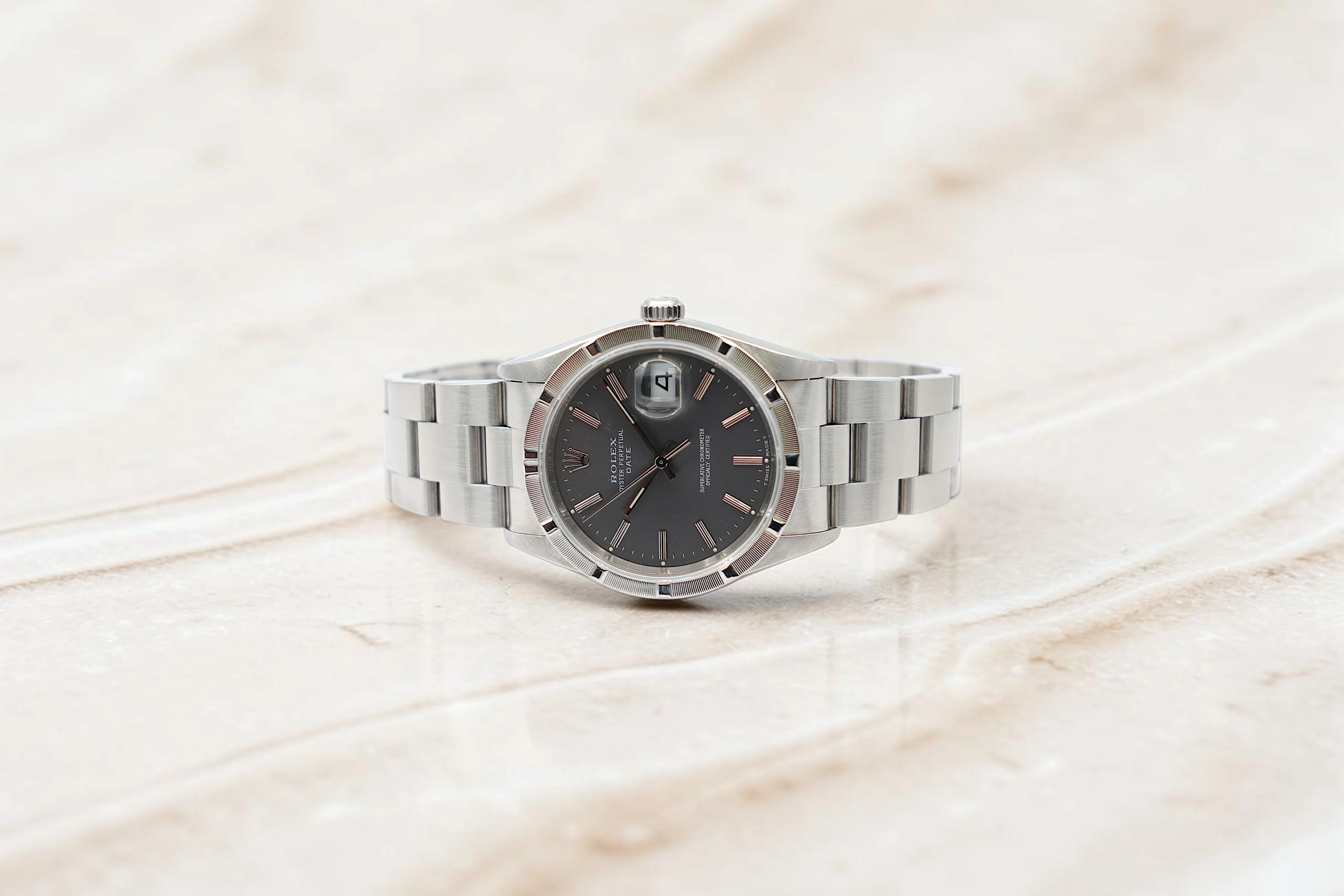 Rolex - Oyster Perpetual Date - Grey Dial - 15210 - Circa 1994