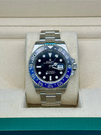 Rolex Steel GMT-Master II 40  - Black And Blue Batman Bezel - Black Dial - Oyster Bracelet - 126710BLNR