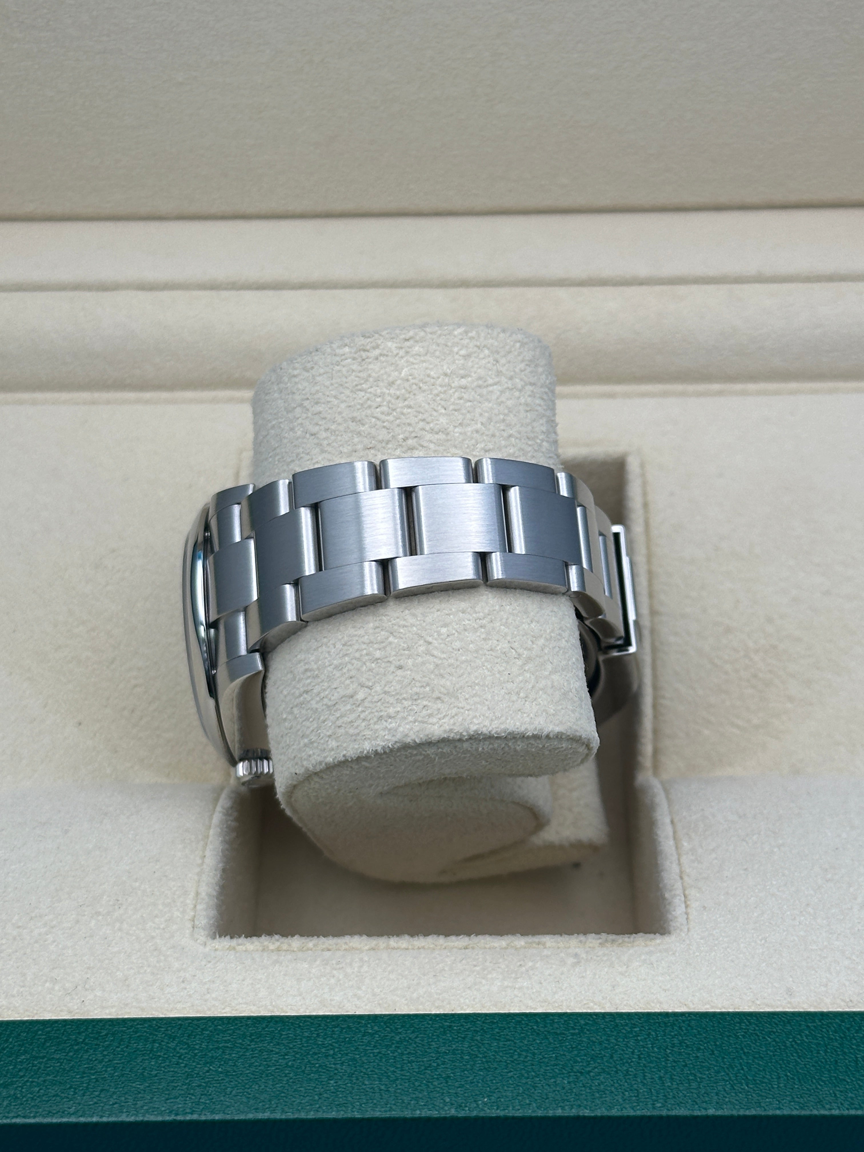 Rolex Oyster Perpetual 34 Watch - Domed Bezel - Silver Index Dial