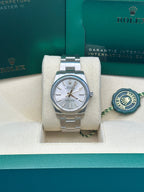 Rolex Oyster Perpetual 34 Watch - Domed Bezel - Silver Index Dial