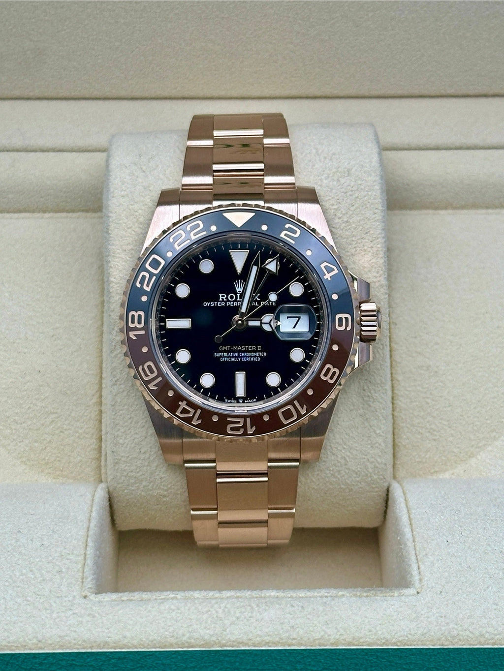 Rolex Everose GMT-Master II 40 Watch - Black And Brown Bezel