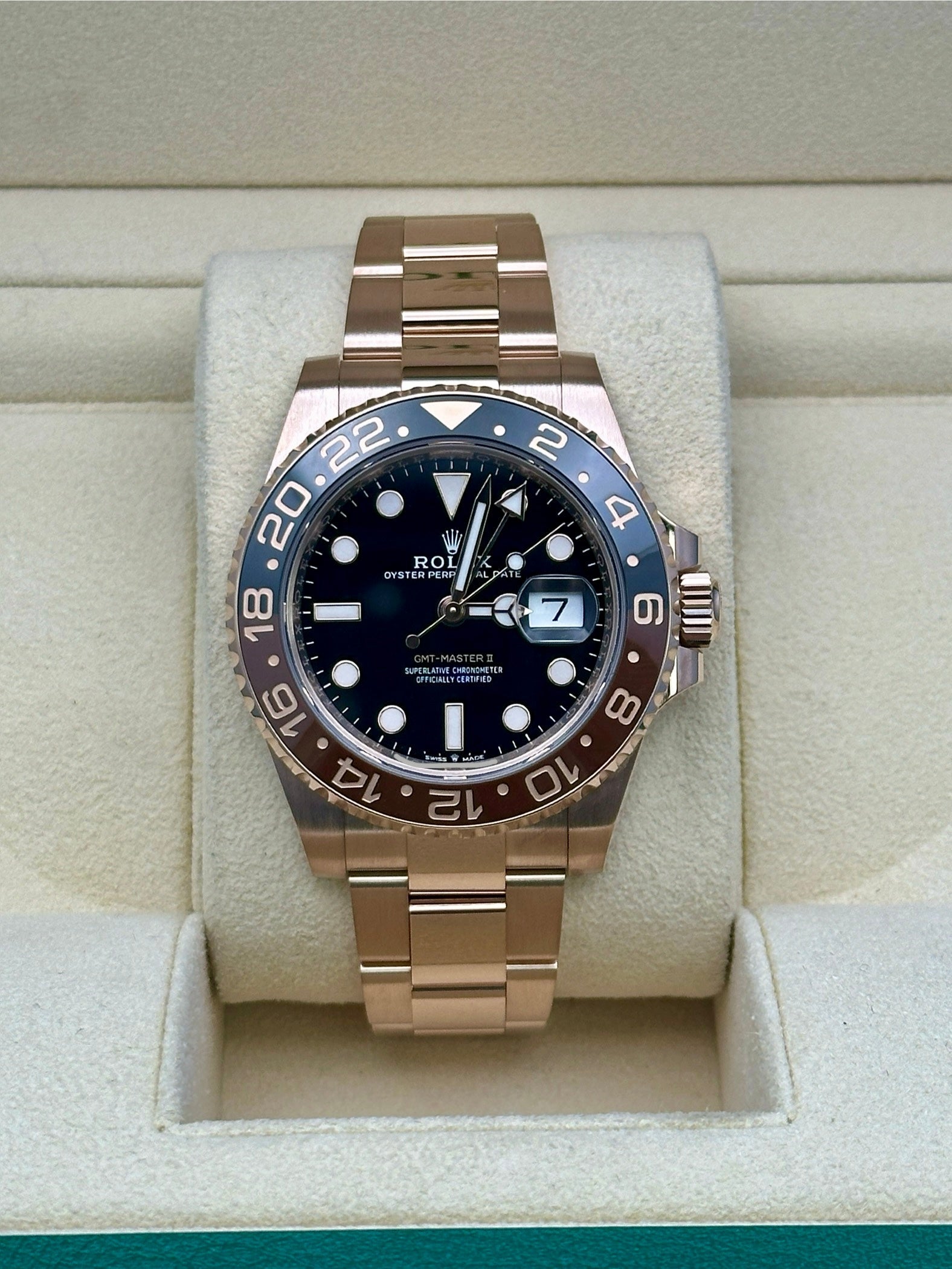 Rolex Everose GMT-Master II 40 Watch - Black And Brown Bezel