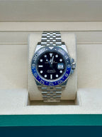 Rolex Steel GMT-Master II 40  - Black And Blue Batman Bezel - Black Dial - Jubilee Bracelet - 126710BLNR