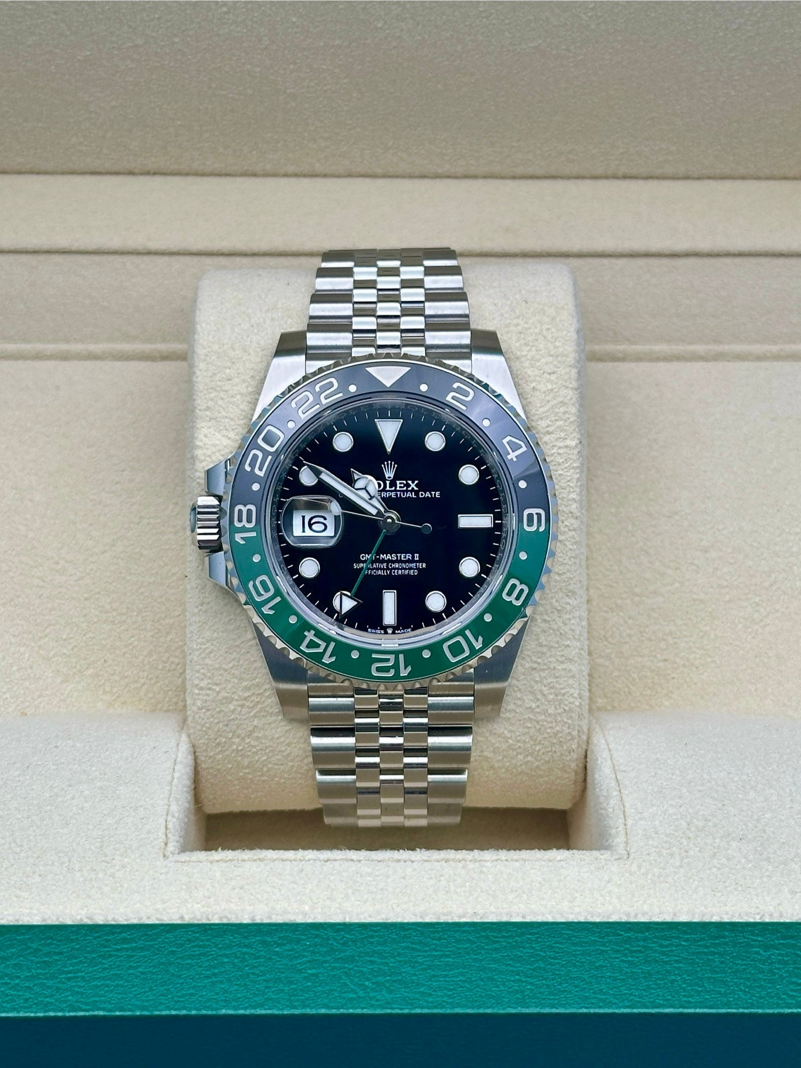 Rolex Oystersteel "Sprite" GMT-Master II  - Bidirectional Rotatable 24-Hour Graduated Bezel - 126720vtnr