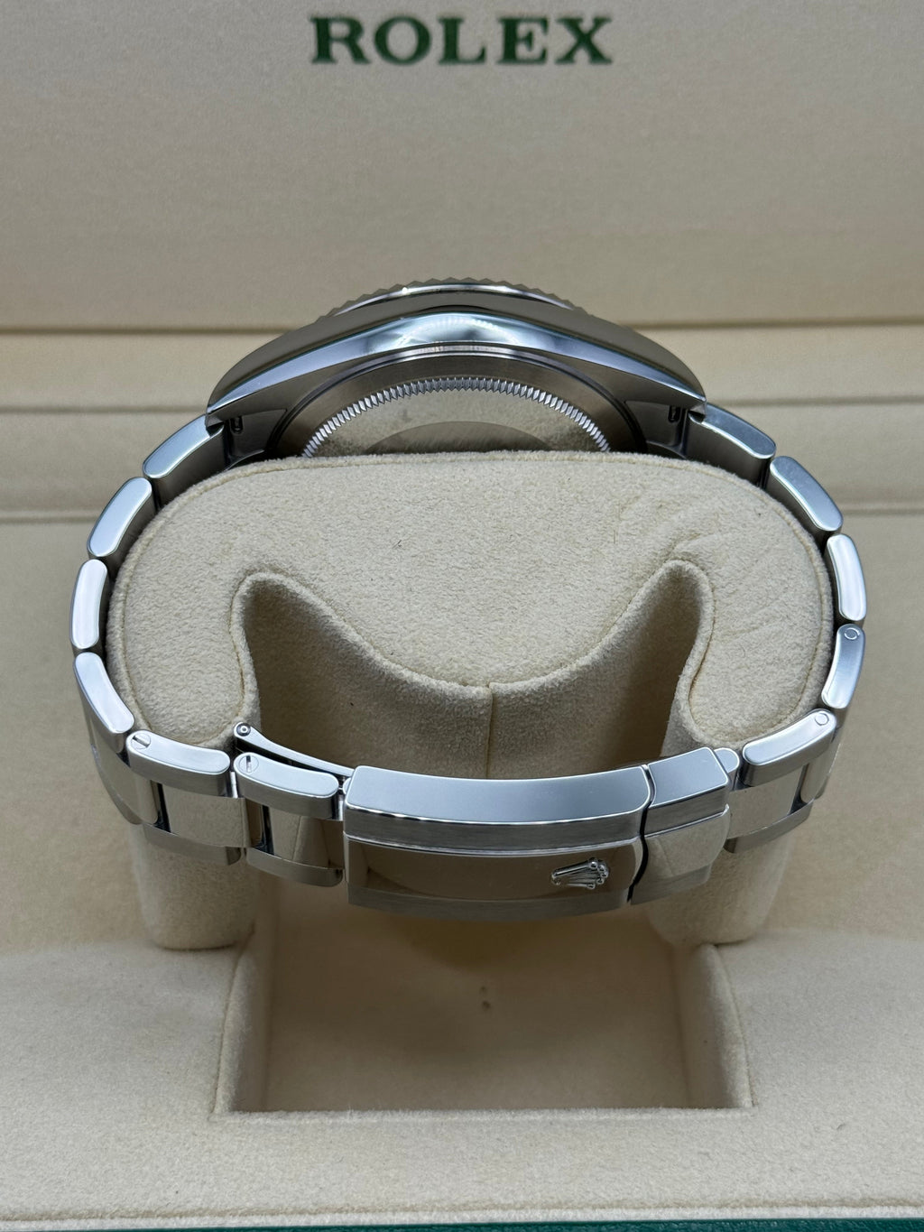 Rolex White Rolesor Sky-Dweller  - Fluted Ring Command Bezel - Blue Index Dial - Oyster Bracelet - 336934