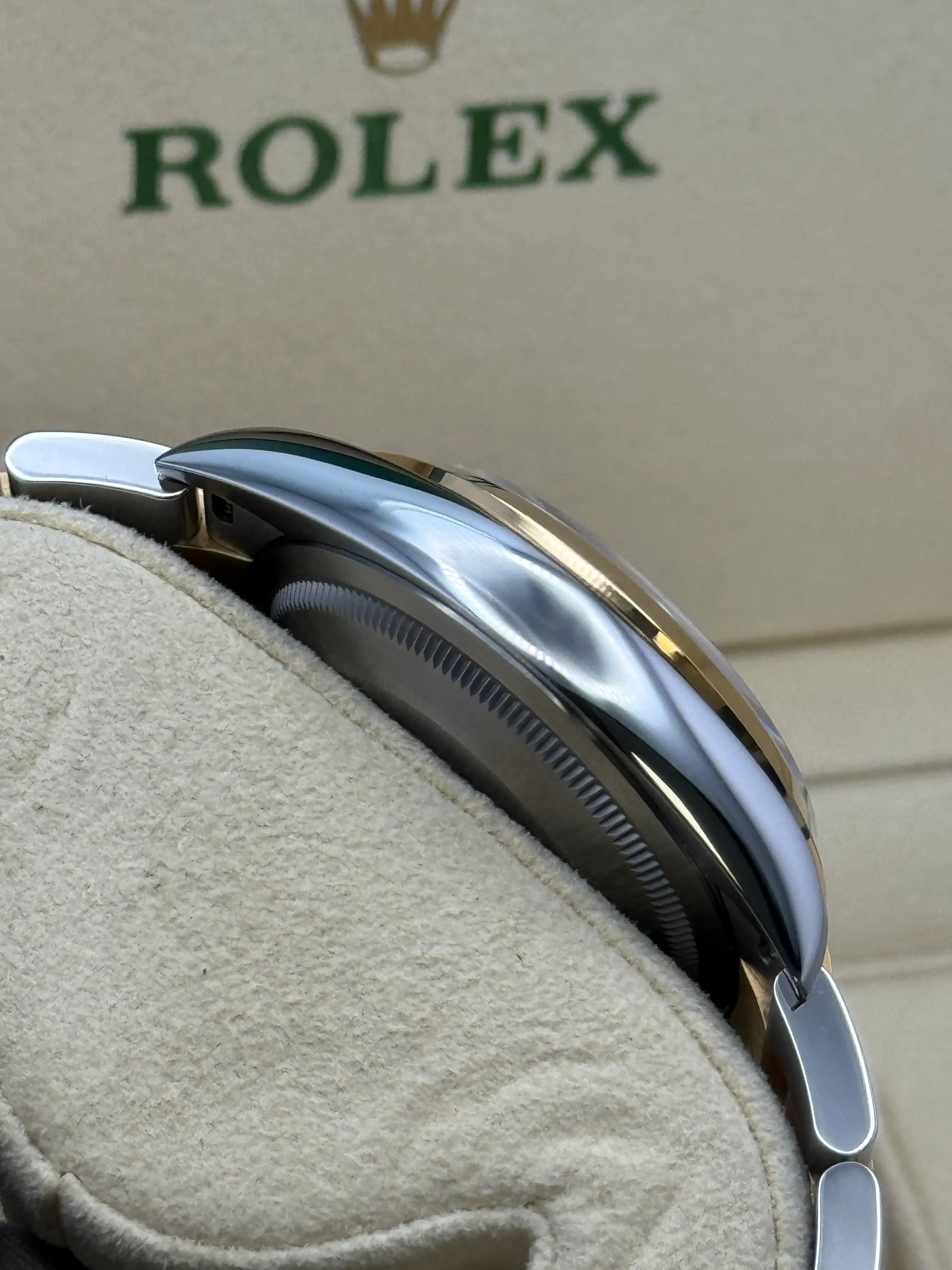 Rolex Two Tone Oyster Perpetual Explorer - Black Dial - Oyster Steel and Yellow Gold Bracelet - 124273