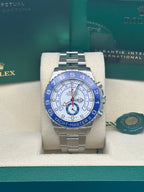 Rolex Steel Yacht-Master II 44  Mercedes Hands - Matt White Dial - 116680