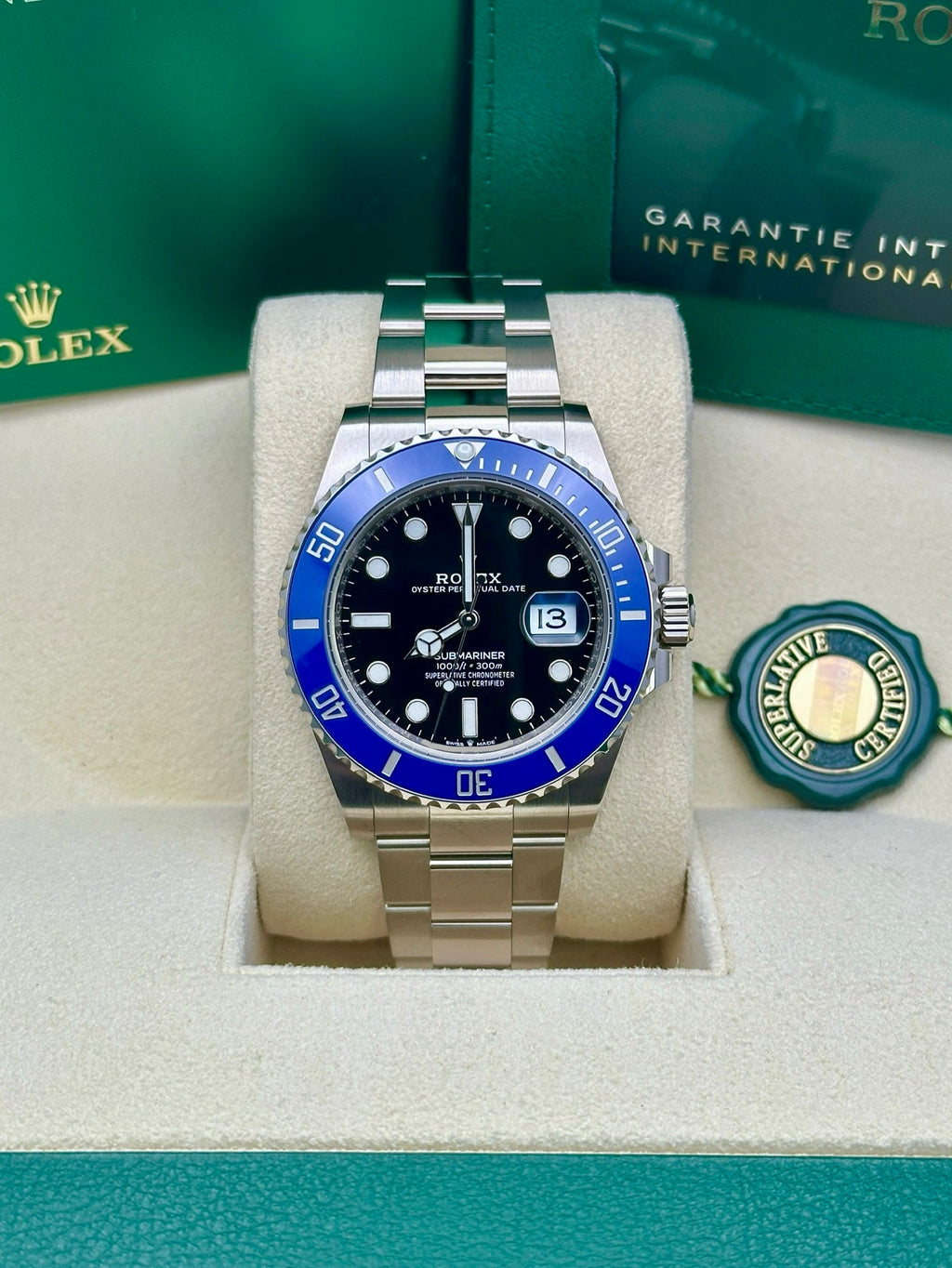 Rolex White Gold Submariner Date  - Cookie Monster - Blue Bezel - Black Dial - 126619LB