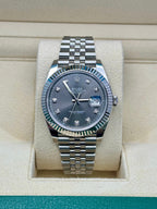 Rolex Steel and White Gold Rolesor Datejust 41  - Dark Rhodium Diamond Dial - Jubilee Bracelet - 126334 dkrdj