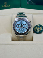 Rolex Platinum  Daytona  - Chestnut Brown Cerachrom Bezel - Ice Blue Index Dial - Oyster Bracelet - 126506 ibio