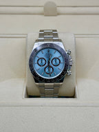 Rolex Platinum  Daytona  - Chestnut Brown Cerachrom Bezel - Ice Blue Index Dial - Oyster Bracelet - 126506 ibio