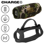 JBL Charge 6 Waterproof Portable Speaker Bundle with gSport Silicone Sleeve (Camo)
