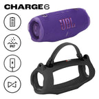 JBL Charge 6 Waterproof Portable Speaker Bundle with gSport Silicone Sleeve (Purple)