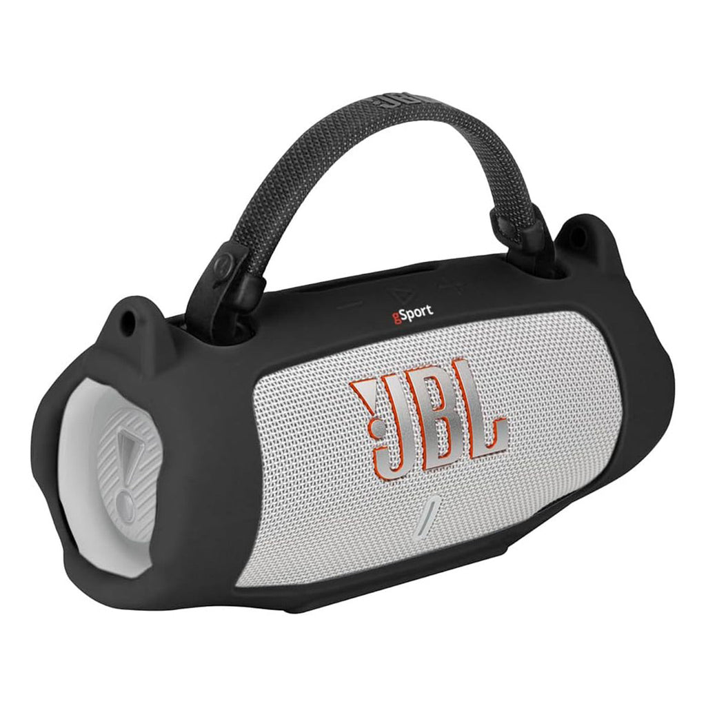 JBL Charge 6 Waterproof Portable Speaker Bundle with gSport Silicone Sleeve (White)