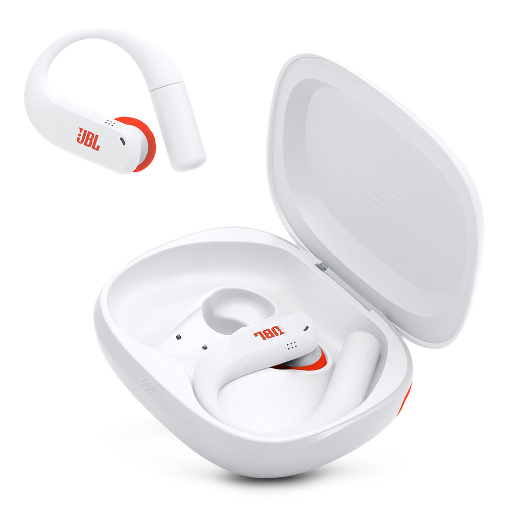 JBL Endurance Peak 4 True Wireless Noise Cancelling Sport Earbuds Bundle with gSport Case (White)