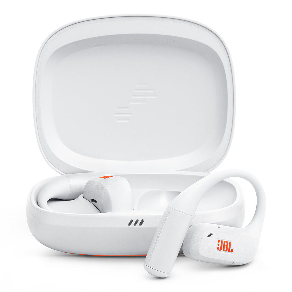 JBL Endurance Zone True Wireless Open Ear Sport Headphones Bundle with gSport Case (White)