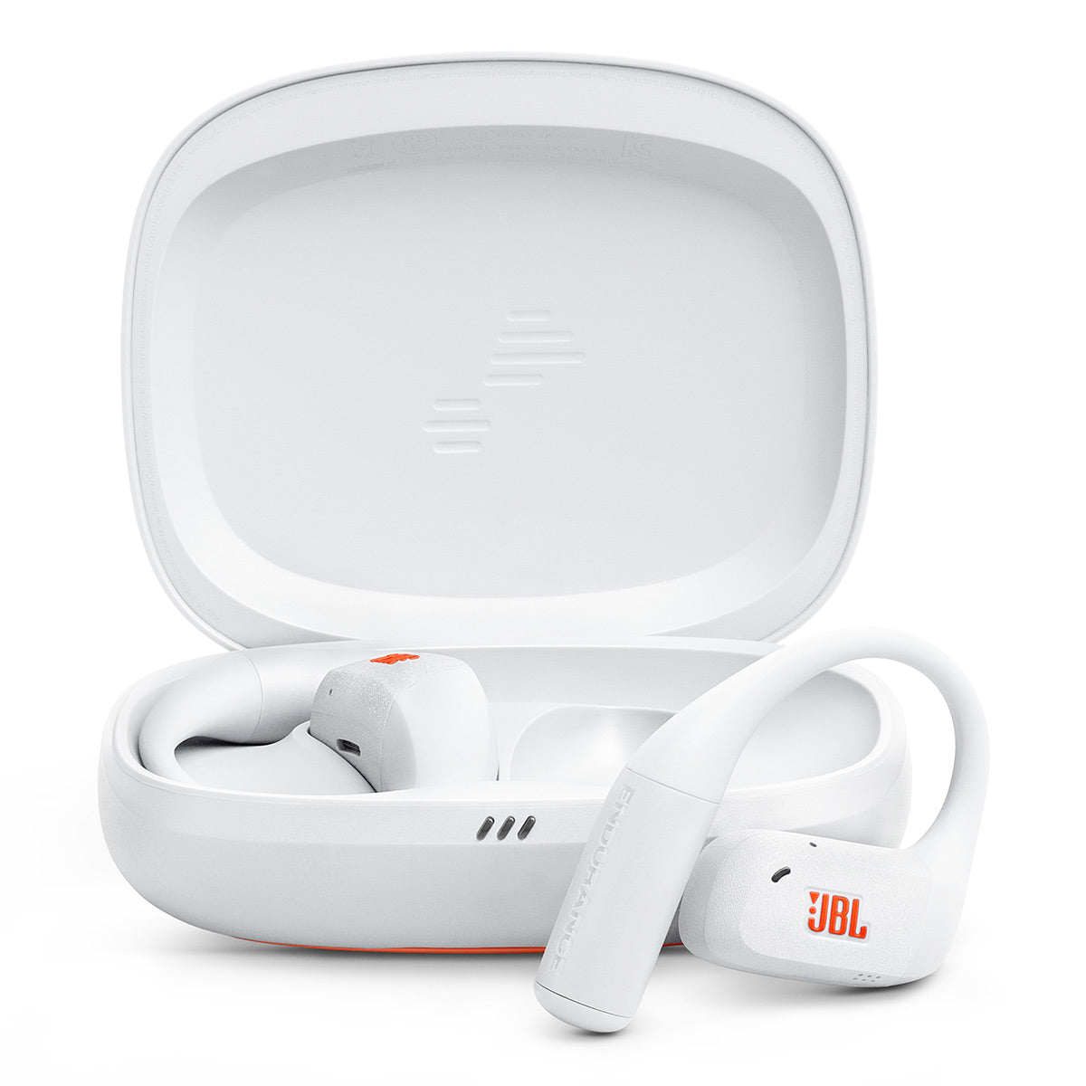 JBL Endurance Zone True Wireless Open Ear Sport Headphones Bundle with gSport Case (White)