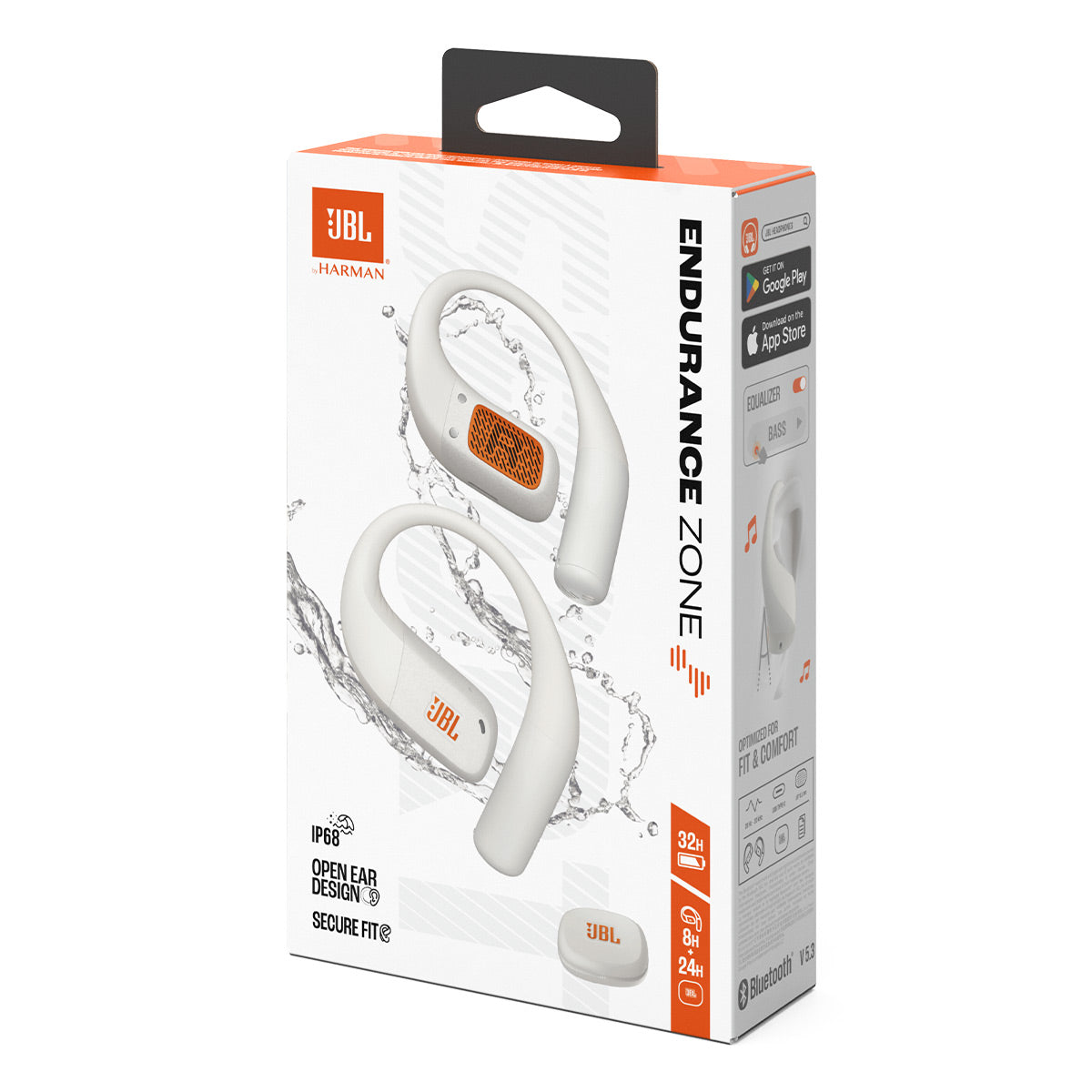 JBL Endurance Zone Over Ear Wireless Sports Earbuds (White)