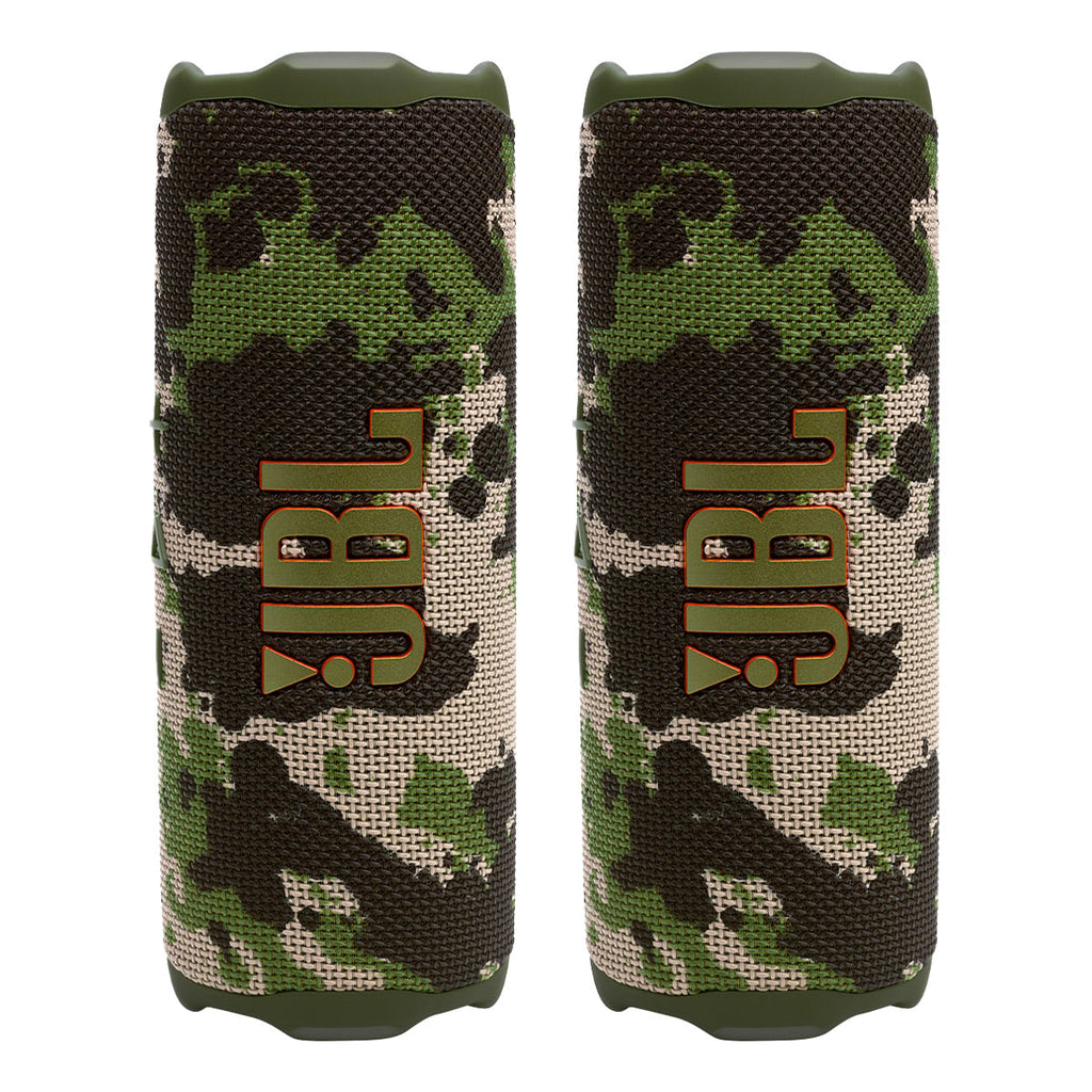 JBL Flip 7 Waterproof Portable Speaker Bundle - Pair (Camo)