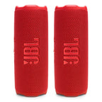 JBL Flip 7 Waterproof Portable Speaker Bundle - Pair (Red)