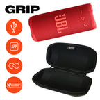JBL Grip Compact Portable Bluetooth Speaker Bundle with gSport Case (Red)