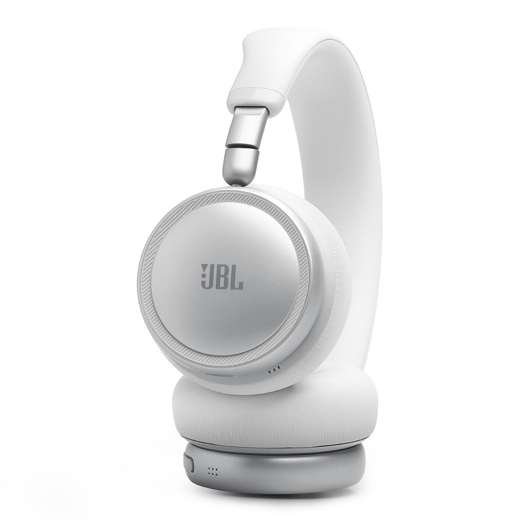JBL Live 680NC Wireless Over-Ear Noise Cancelling Headphone Bundle with gSport Case (White)