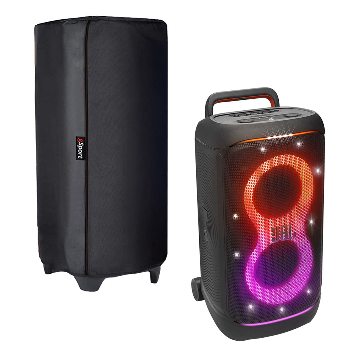 JBL PartyBox 520 Portable Party Speaker Bundle with gSport Speaker Cover