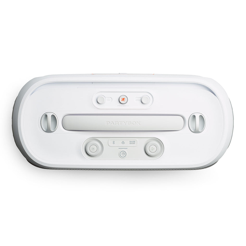 JBL PartyBox On-The-Go 2 Portable Party Speaker with gSport Carrying Bag (White)