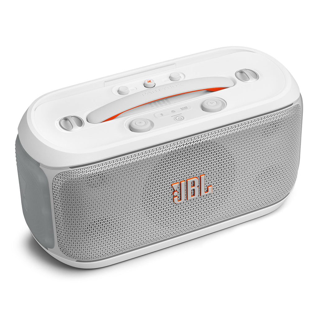 JBL PartyBox On-The-Go 2 Plus Portable Party Speaker with Digital Microphone (White)