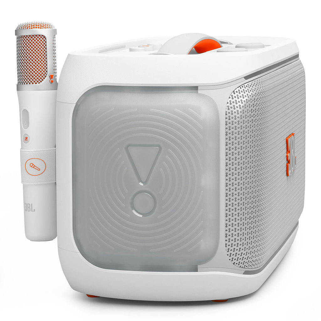 JBL PartyBox On-The-Go 2 Plus Portable Party Speaker with Digital Microphone (White)