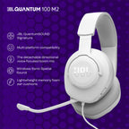 JBL Quantum 100M2 Over Ear Gaming Headphones (White)