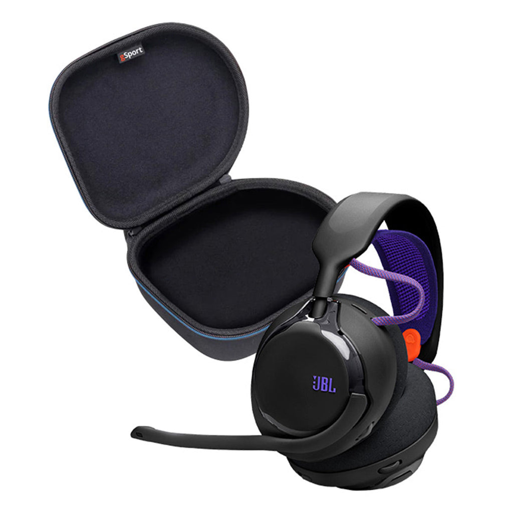 JBL Quantum 650X Wireless Over-Ear Gaming Headset Bundle with gSport Case (Black)