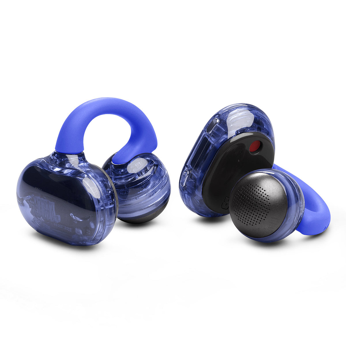 JBL Soundgear Clips True Wireless Open-Ear Headphones Bundle with gSport Case (Blue)