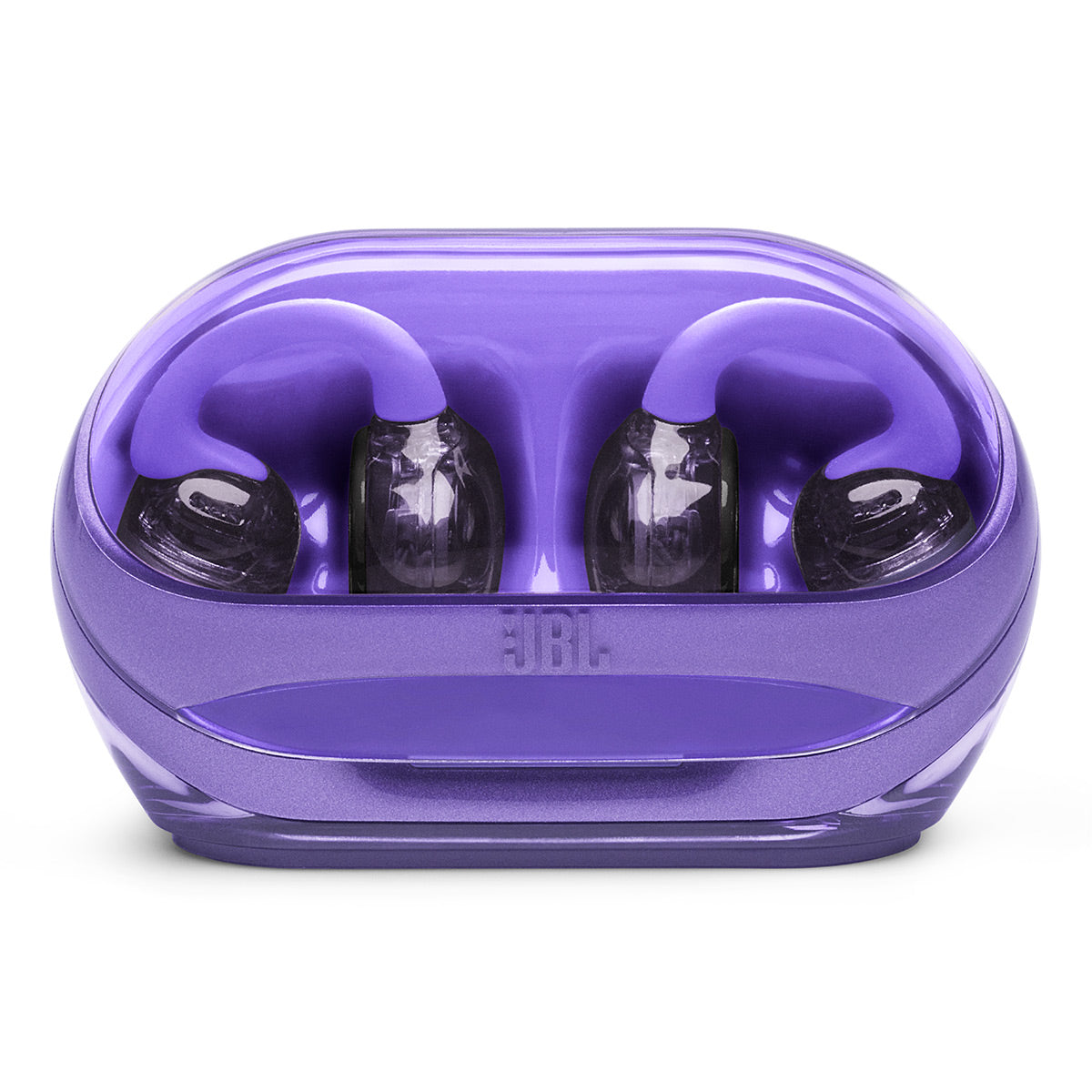 JBL Soundgear Clips True Wireless Open-Ear Headphones Bundle with gSport Case (Purple)