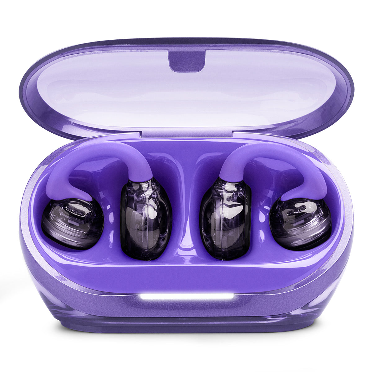 JBL Soundgear Clips True Wireless Open-Ear Headphones Bundle with gSport Case (Purple)
