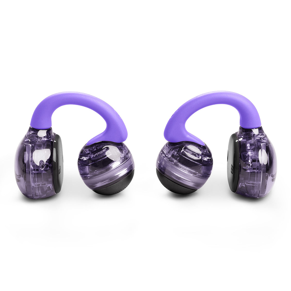 JBL Soundgear Clips True Wireless Open-Ear Headphones Bundle with gSport Case (Purple)