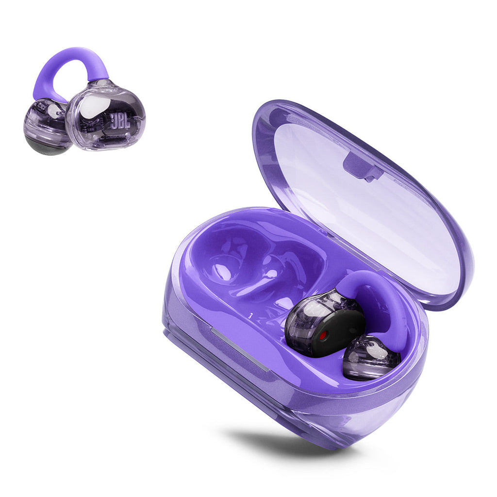 JBL Soundgear Clips Open-Ear True Wireless Earbuds (Purple)