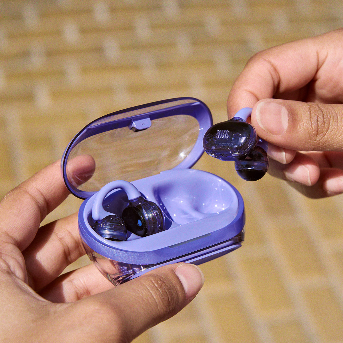 JBL Soundgear Clips Open-Ear True Wireless Earbuds (Purple)